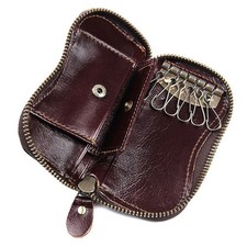 Retro Genuine Leather Wallet Purse Bag Case Holder Key ring Pouch Bag Safe Bag B
