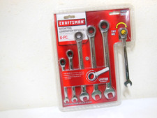 NEW Craftsman 6 piece Ratcheting Combination Wrench Set SAE Metric Open Box End