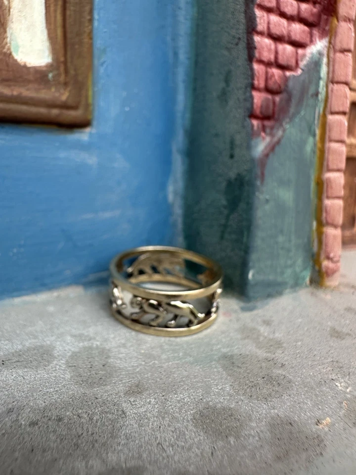 14k gold Panthere ring vintage preowned size 7 - Image 3 of 4