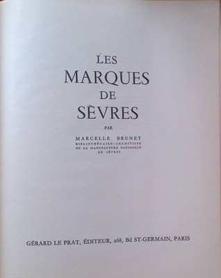 Les Marques De Sevres Brunet, Marcelle: