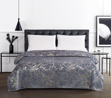 Marble Effect Mink Fleece Blanket King Size Ultra Soft Throw Warm Bedding