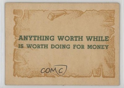 1960 Price Krazy Kards Anything Worth While is Worth Doing for Money #66 1fn9