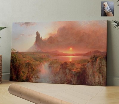 Landschaft Berge Sonnenuntergang Frederic Edwin Kirche Cotopax 30 x 18 Zoll