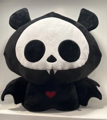 Skelanimals Backpack Diego the Bat Plush Black Dead Skull Goth Emo Cosplay EUC - Photo 1/4