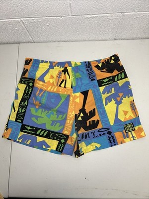 Vintage 80s Swim Trunks Surf Wear Surf Bums Retro Shorts Med Sitcom Costume E6