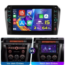 Für Mazda 3 2003-2009 Apple Carplay Autoradio Android 15 2+64G GPS Navi WIFI RDS