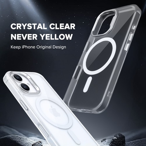 For Apple iPhone 16 Plus Ultra Clear Hard Back PC & TPU Edge MagSafe Cover Case - Foto 39 di 43
