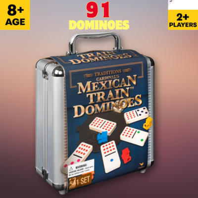Mexican Train Dominoes Game Set Double 12 Color Domino