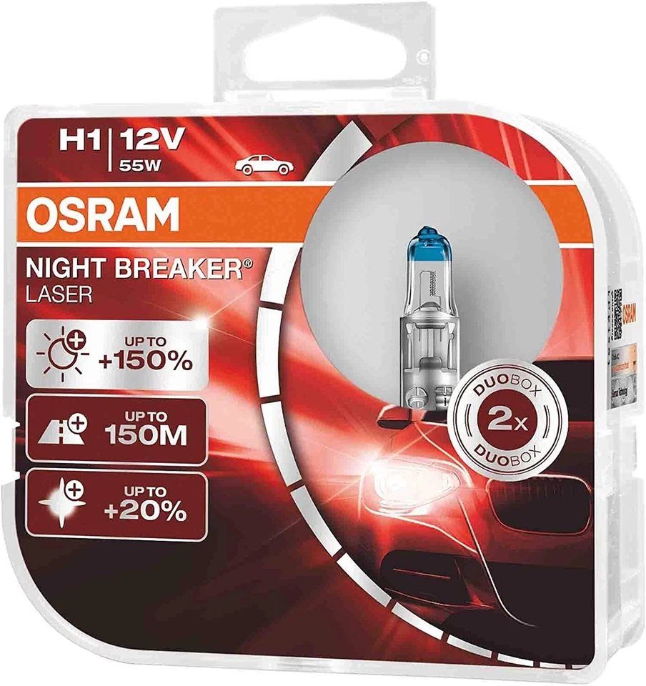 OSRAM NIGHT BREAKER LASER +150% NEXT GENERATION H1 H3 H4 H7 HB3 HB4 H8 H11