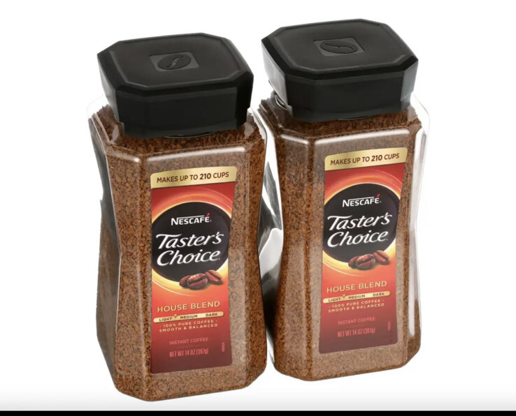 2 Jar Nescafe Taster's Choice Instant Coffee 14 OZ Each Jar, BEST BY