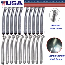 1-10* NSK Style Dental (LED E-generator) High Speed Handpiece Push Button 4-Hole