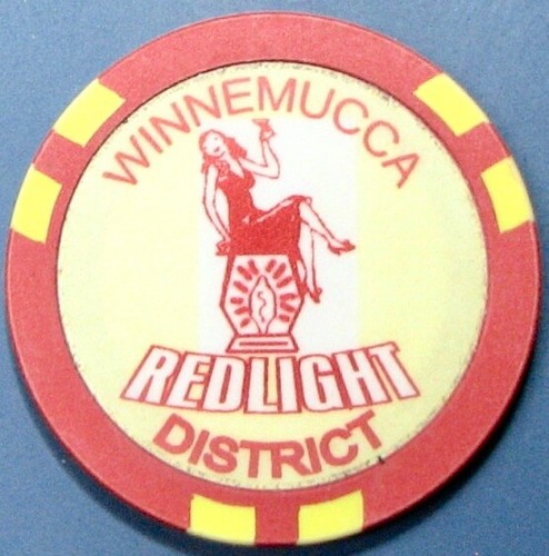 Red Light District. Brothel Casino Chip. Winnemucca, NV. BR12.