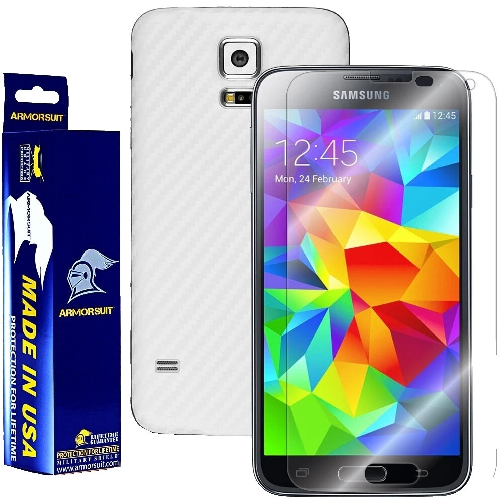 白色手机屏幕保护膜，适用于三星 Galaxy s5