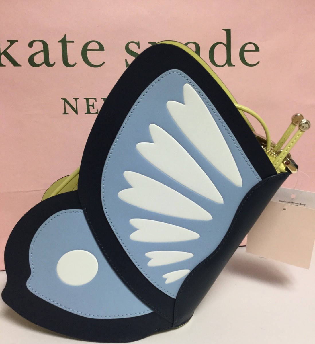NWT Kate Spade Bonnie Butterfly Crossbody Bag Blue Multi