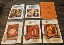 Lot of 6 Wool Applique Patterns Buttermilk Basin Primitive Gatherings