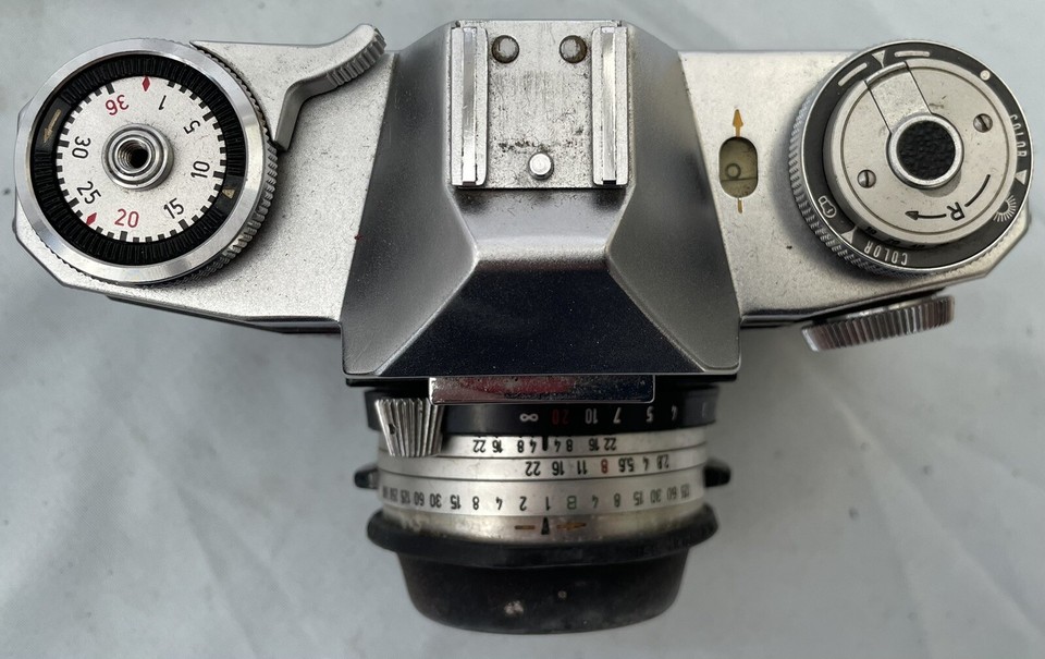 Antique Carl Zeiss Ikon A6 Contaflex Synchro Camera In Leather Cover eBay