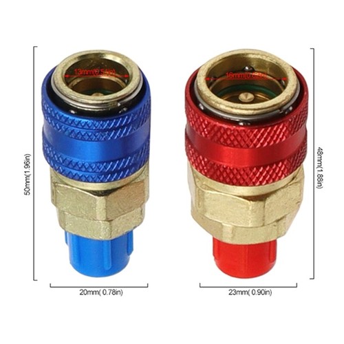 Professional R134A Connector Convenient R134A Straight Quick Coupler 2-piece/set - Picture 8 of 8