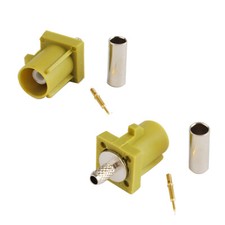 2x Fakra K Male Curry RG316 RG174 Cable Crimp Connector for Car Sirius XM Radio