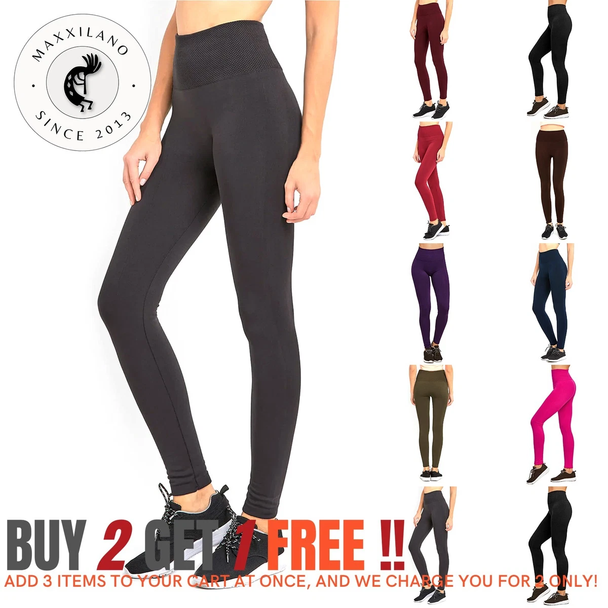 Women's High Waisted Fleece Lined Leggings