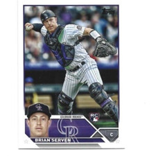 2023 Topps Series 1 Colorado Rockies Brian Serven Rookie card