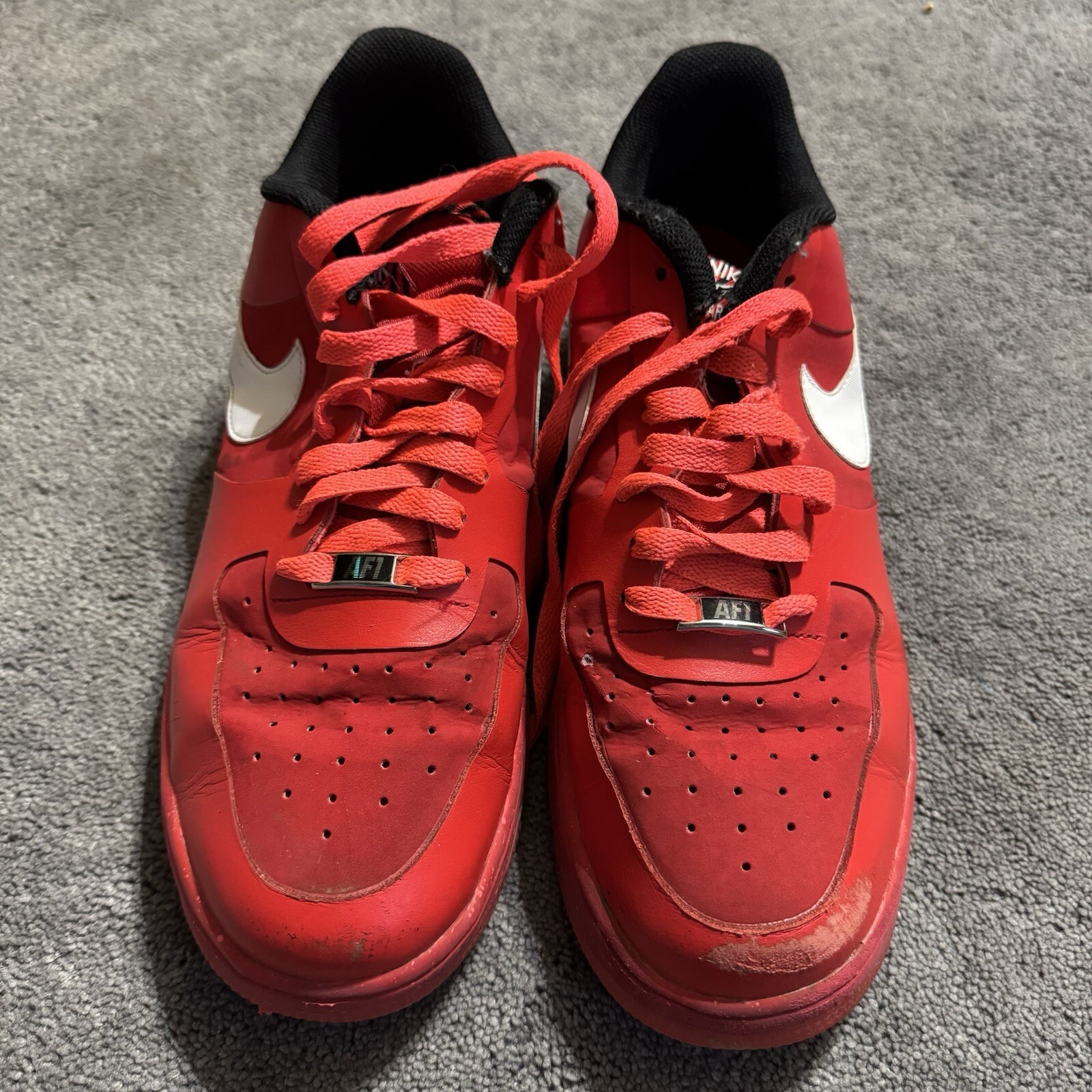 2013 Nike Jordan Lunar Air Force 1 Premium University Red Sz 9.5