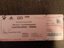 Ticket  Liechtenstein - Wales  14.10.2009