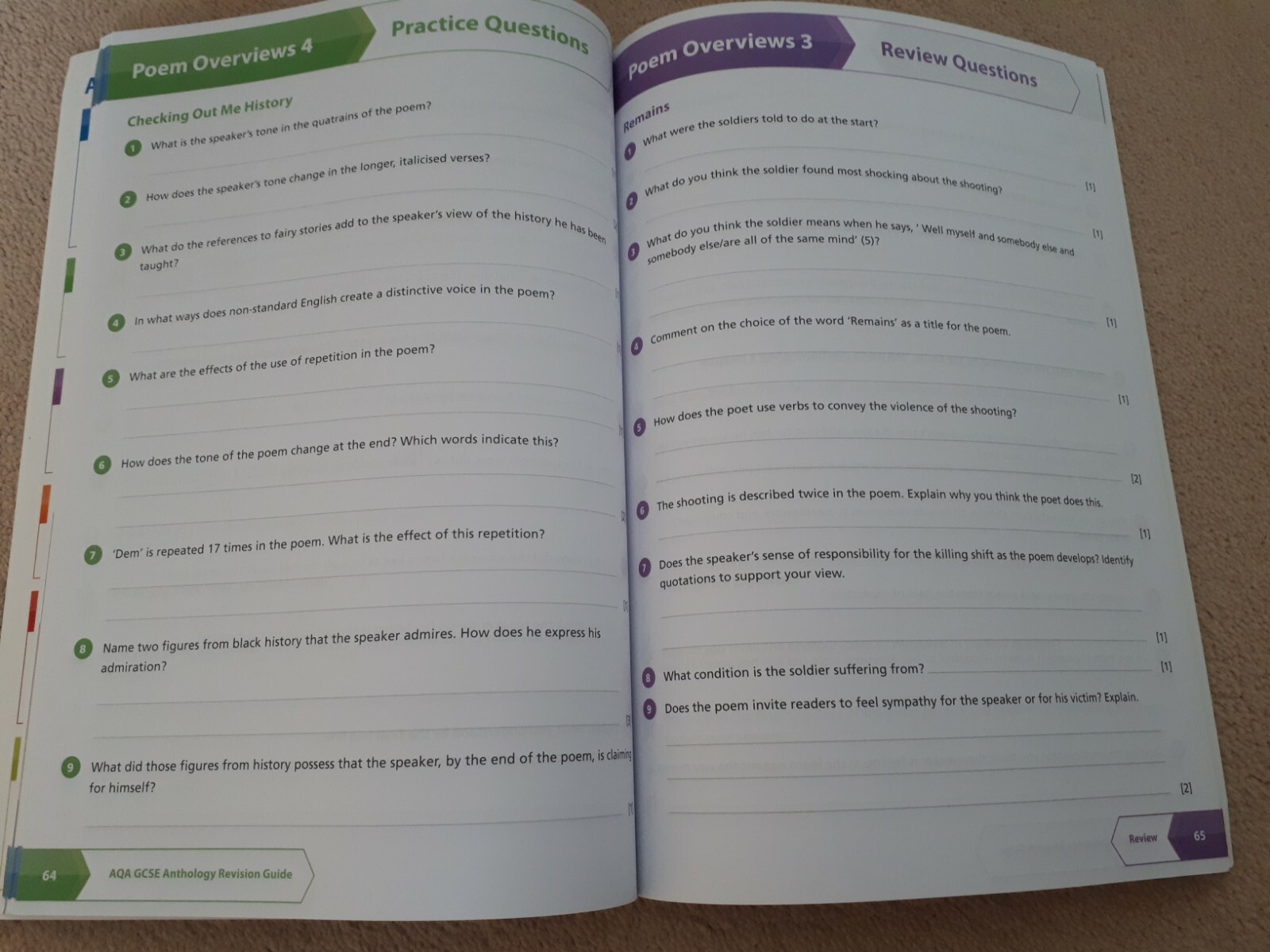 AQA Poetry Anthology Power And Conflict Revision Guide Ideal For Self Aqa poetry anthology power and conflict revision guide ideal for self