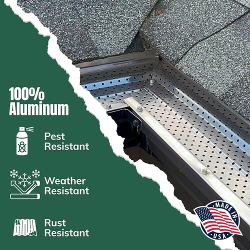 Premium Aluminum Gutter Guard - 6 Inch, Rust Proof, 13 Piece Set Made in USA - Picture 5 of 11
