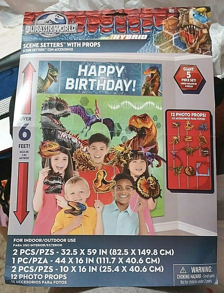 Jurassic World 17+ Piece Party Decorations Jumbo Banner Scene Setter Photo Props - Image 3 of 4