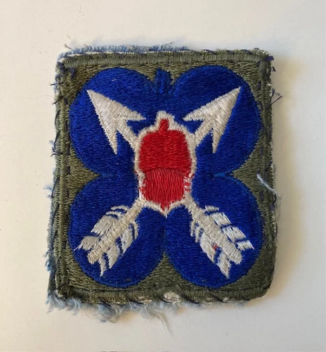 WWII 21st Corps Patch US Army Red Acorn White Arrows Military World War 2