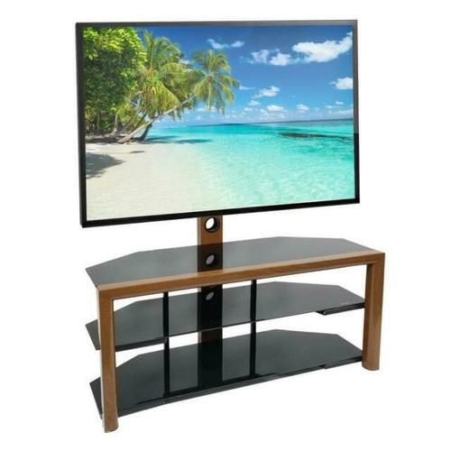 Supporto TV Furinno 3 Ripiani - Senza Attrezzi, Per TV Fino A 32 Pollici, Colore Marrone Scuro/Nero - Foto 5