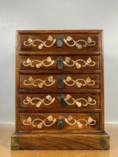 Chinese Natural Rosewood Inlaid Shell Hand Carved Five bucket Cabinet 25320
