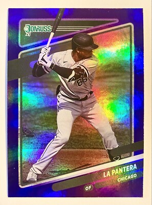 2021 Donruss La Pantera Purple Holo Refractor Luis Robert SP Parallel #143 Sox