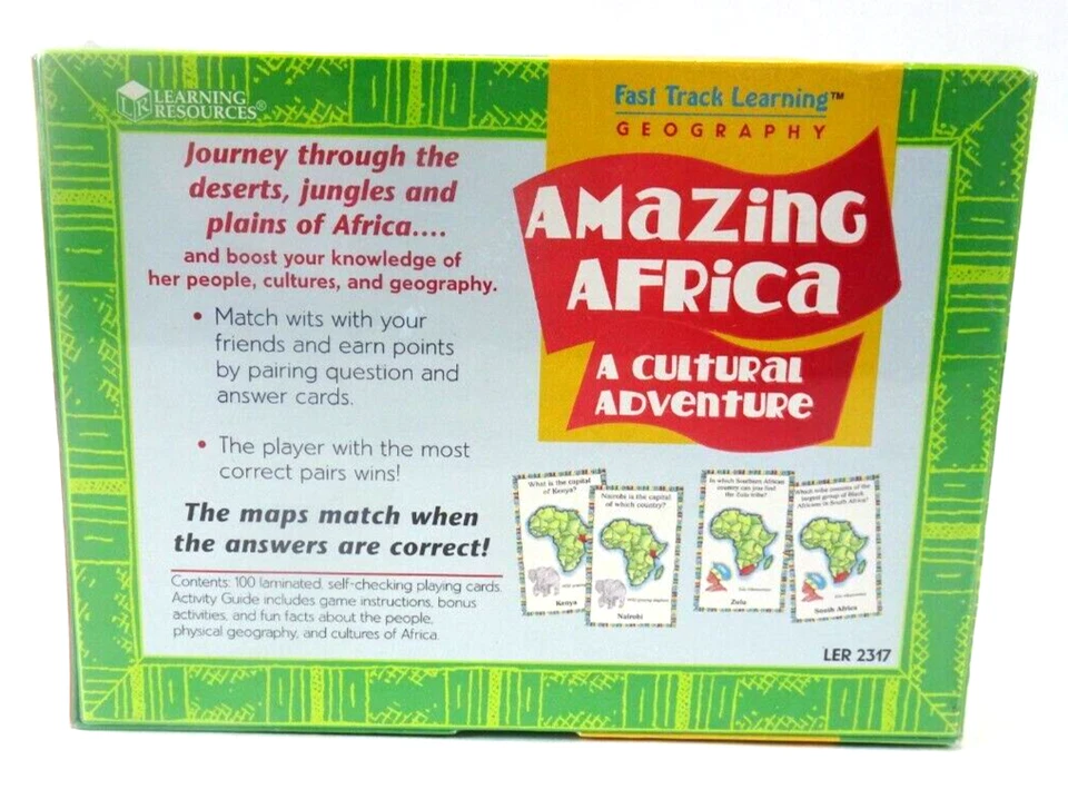 Fast Track Learning Geography Expedition Amazing Africa Card Game FACTORY SEALED - Image 2 of 3