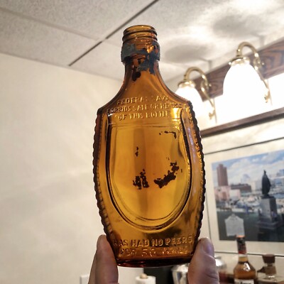 Fancy Deco Style Whiskey Bottle Golden Wedding Rye Has Had No Peers For 50 Years