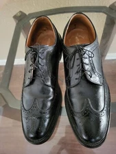 Executive Imperials Men's Black Leather Shoes. Size 13D,Cond.is Very Good.