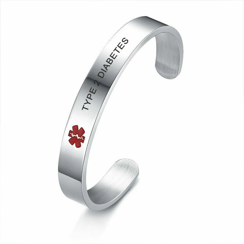 Men Women Medical Alert ID Bracelet Silicone Emergency Wristband Waterproof  | eBay