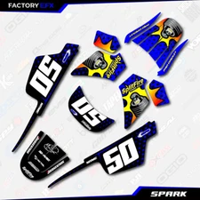 Blue Spark Racing Graphics Kit fits Yamaha PW50 Decal Sticker PW 50 All Years