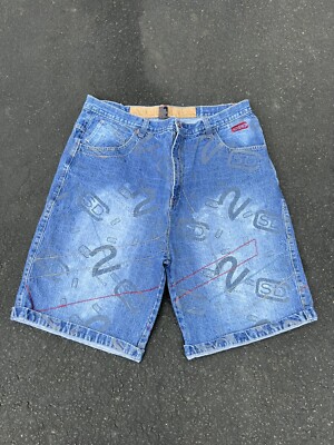 Y2K 00's Snoop Dogg Denim Blue Jeans Carpenter Shorts 90s Hip Hop