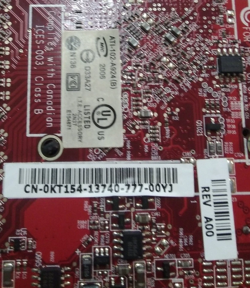 Dell ATI Radeon CN-0KT154 X1300 256MB DMS-59 Low Profile PCI-E Graphics Card - Image 3 of 3