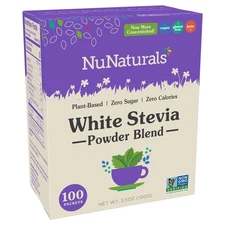 White Stevia Packets, Single-Serve, Zero Calorie Sugar Substitute, 100 count