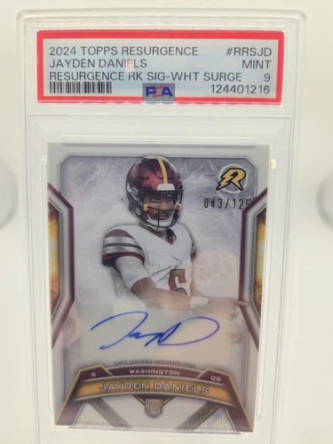 2024 Topps Resurgence Rookie Signatures Jayden Daniels Auto /125 PSA 9 POP 4