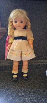 Vtg 16" Tall Uneeda Doll Great Shape Squeaks When You Press Her  Belly - Image 1 of 4