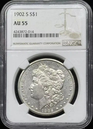1902 Morgan Silver Dollar NGC AU-55