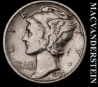 1945 Silver Mercury Dime - Scarce  Extra Fine  Better Date  No Reserve  #L3317