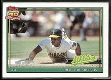 1991 Topps #670 Rickey Henderson