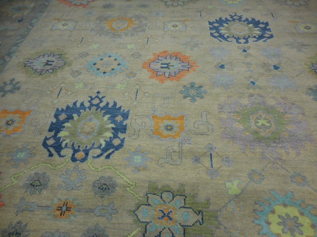 Turkish Oushak Rug, Modern Multicolored Area Rug,Handmade Bohemian Rug ...