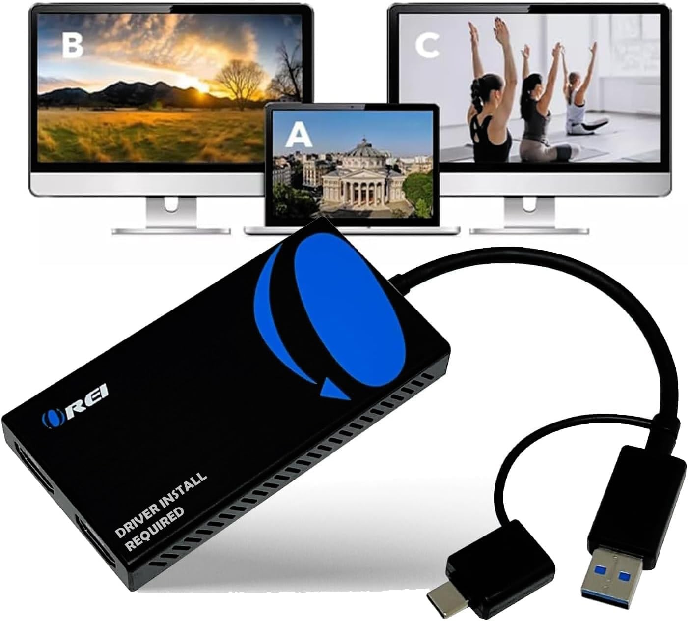 OREI SplitExtend HDMI Splitter Extended Display for Dual 2 P