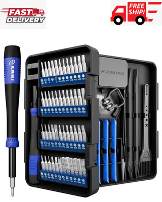 Small Precision Screwdriver Set 64-piece with Torx, Triwing, Pentalobe,