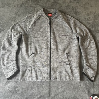 Nike Tech Knit Fleece Full Zip Jacket Men's Large Gray Heather